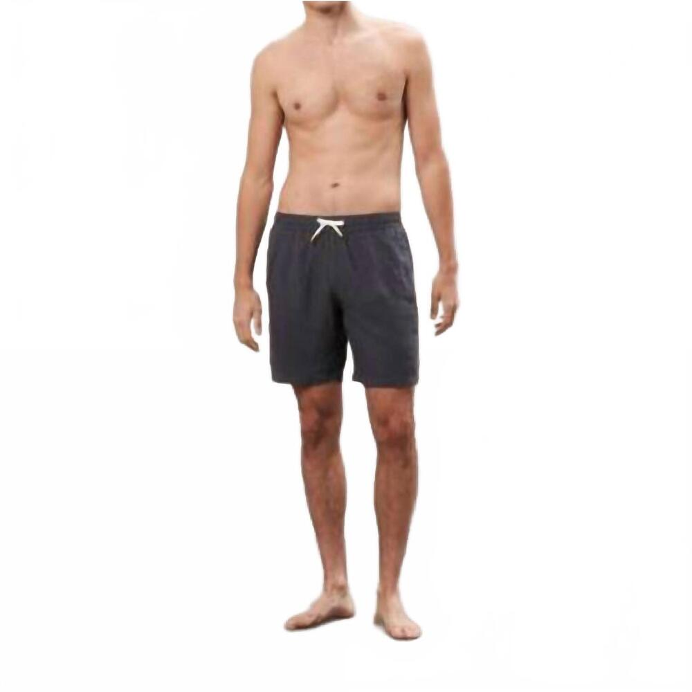 NEW HARTFORD linen swim short in charcoal